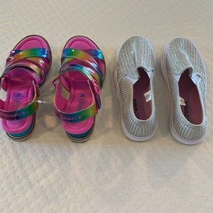 Girls Skechers sandals size 3& US Sports sneakers